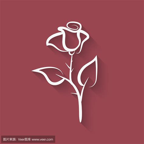 一朵玫瑰花符号，起源／象征意义／用途