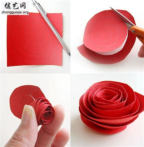 卷纸玫瑰花的制作方法（准备材料／花瓣／花蕊）