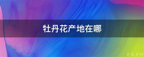 牡丹花产地在什么地方，之一：河南／之二：江苏／之三：山东